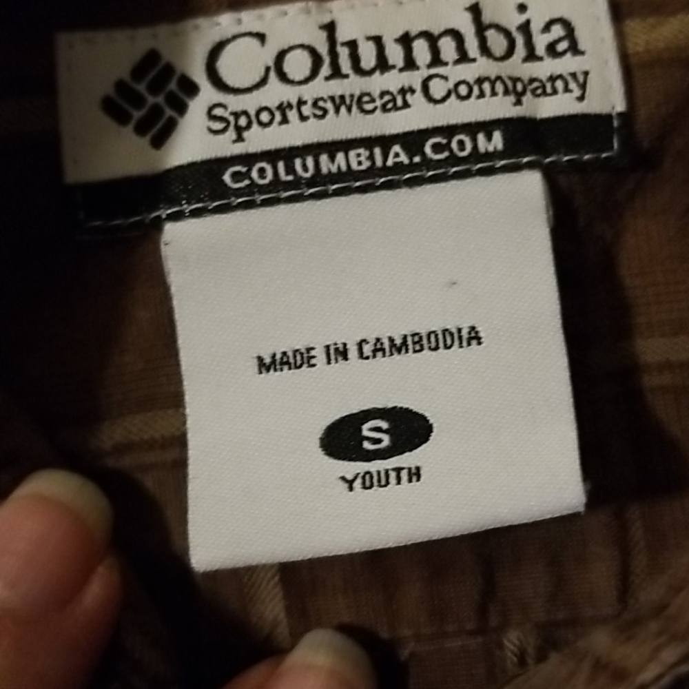 Columbia brown plaid shirt - Picture 4 of 7